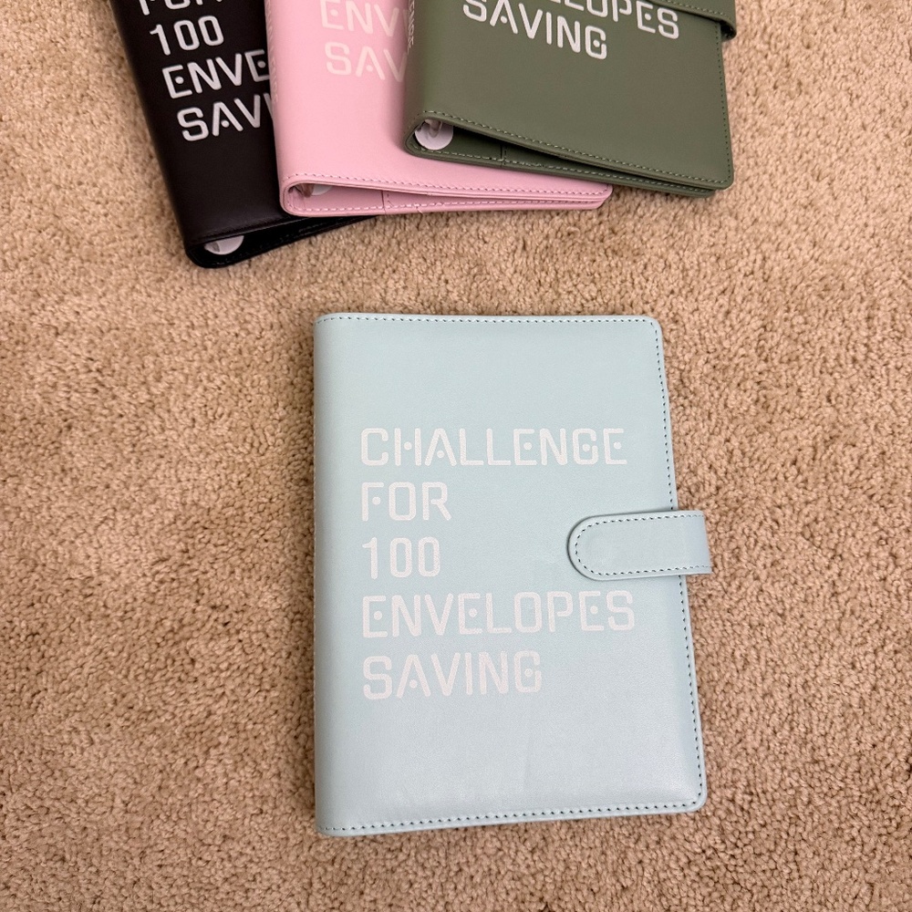 BLUE 100 Money Savings Challenge A5 Money Binder Book Money Budget Book Budget